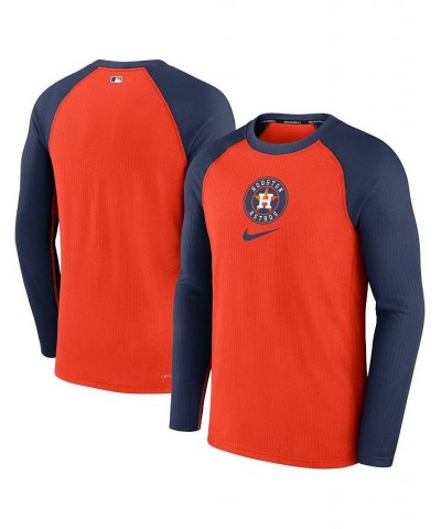 Men's Orange Houston Astros Authentic Collection Game Raglan Performance Long Sleeve T-shirt $34.44 T-Shirts