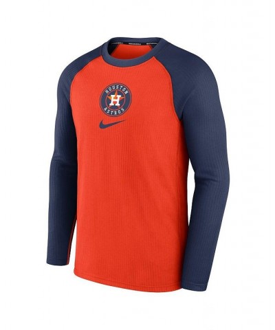 Men's Orange Houston Astros Authentic Collection Game Raglan Performance Long Sleeve T-shirt $34.44 T-Shirts