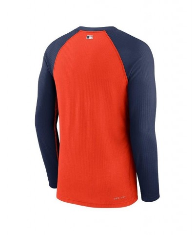 Men's Orange Houston Astros Authentic Collection Game Raglan Performance Long Sleeve T-shirt $34.44 T-Shirts