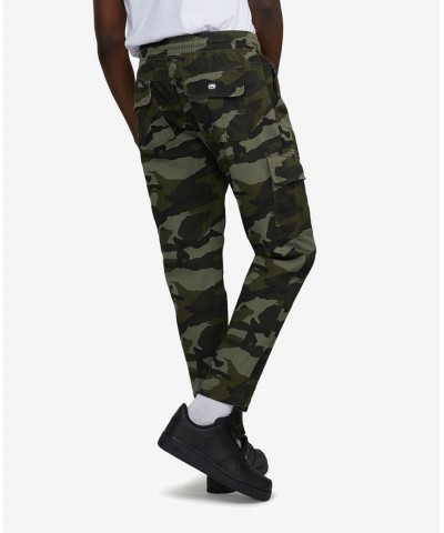 Men's Big and Tall Front Flip Cargo Joggers Green $31.20 Pants