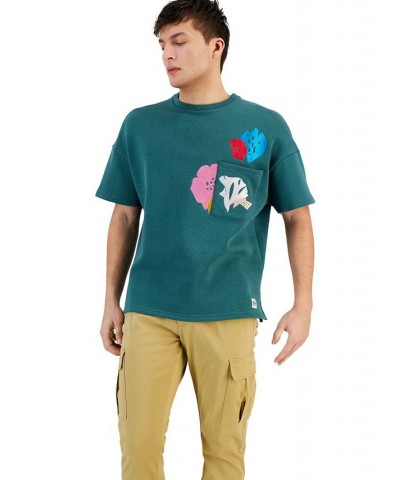 Men's Coupage Relaxed Fit Short-Sleeve Embroidered Pocket T-Shirt Green $37.74 T-Shirts