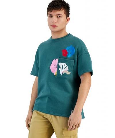 Men's Coupage Relaxed Fit Short-Sleeve Embroidered Pocket T-Shirt Green $37.74 T-Shirts