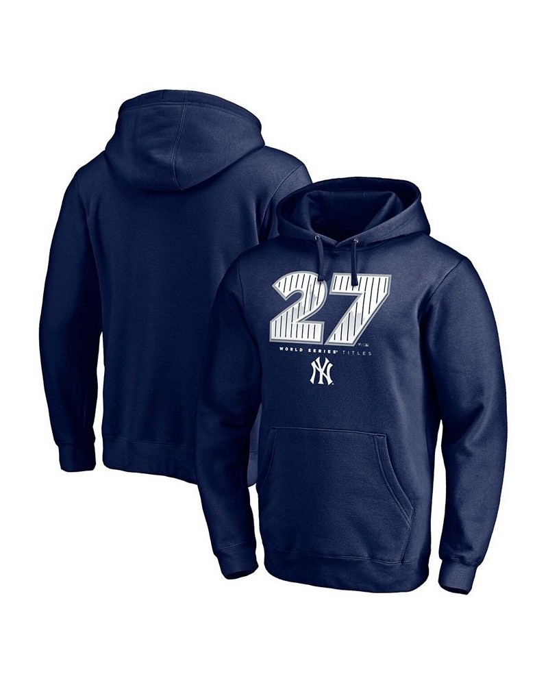 Men's Navy New York Yankees Hometown World Titles Pullover Hoodie $41.59 Sweatshirt