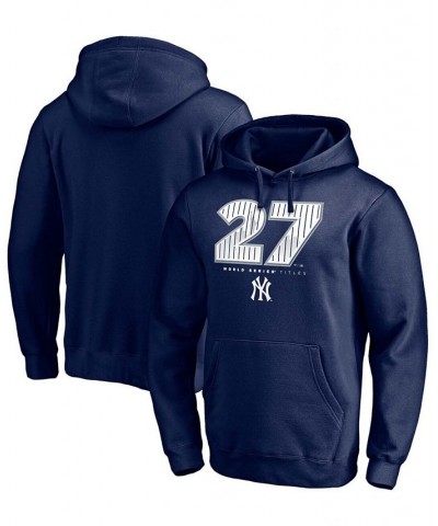 Men's Navy New York Yankees Hometown World Titles Pullover Hoodie $41.59 Sweatshirt