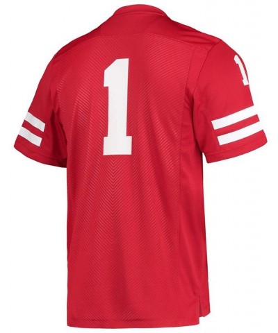 Men's Big and Tall 1 Scarlet Nebraska Huskers Team Premier Football Jersey $35.31 Jersey