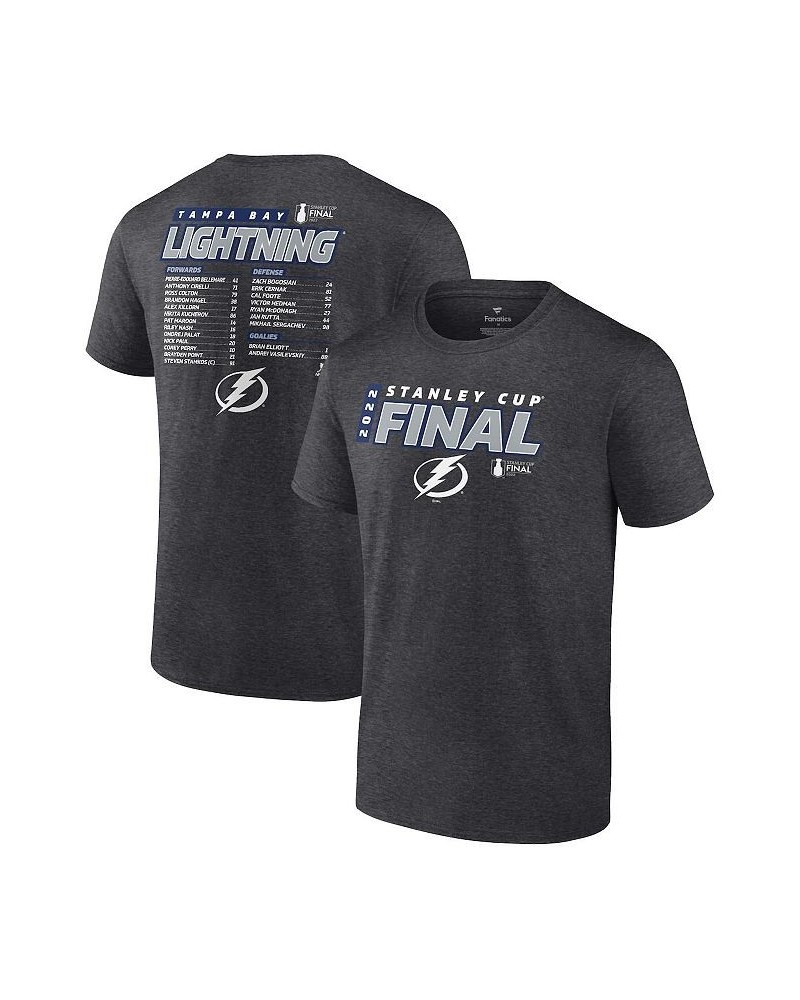 Men's Branded Heathered Charcoal Tampa Bay Lightning 2022 Stanley Cup Final Own Goal Roster T-shirt $17.10 T-Shirts