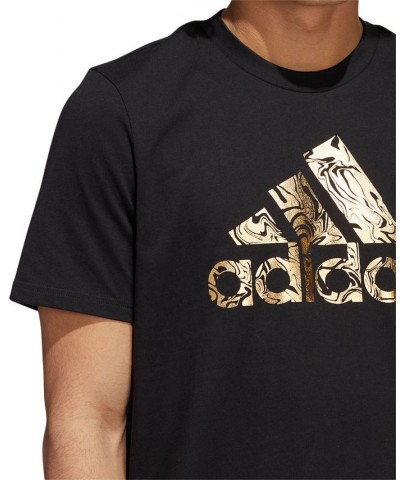 Men's Metallic Liquid Logo Graphic T-Shirt Black $18.00 T-Shirts