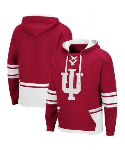 Men's Crimson Indiana Hoosiers Lace Up 3.0 Pullover Hoodie $31.50 Sweatshirt