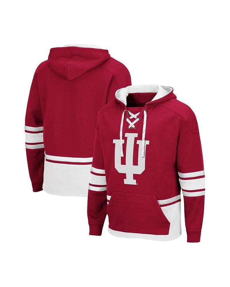 Men's Crimson Indiana Hoosiers Lace Up 3.0 Pullover Hoodie $31.50 Sweatshirt