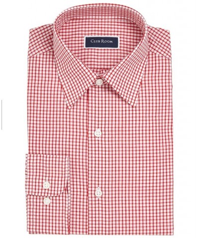 Men's Regular Fit Check Dress Shirt Red $12.74 Dress Shirts