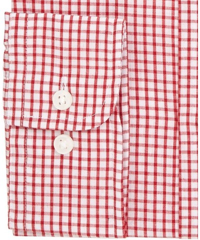 Men's Regular Fit Check Dress Shirt Red $12.74 Dress Shirts