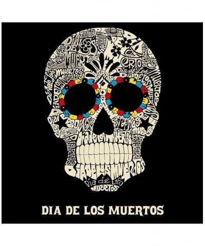 Men's Dia De Los Muertos Word Art Hooded Sweatshirt Black $32.39 Sweatshirt