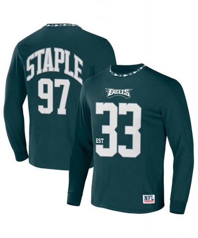 Men's NFL X Staple Green Philadelphia Eagles Core Long Sleeve Jersey Style T-shirt $25.37 T-Shirts