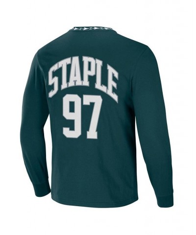 Men's NFL X Staple Green Philadelphia Eagles Core Long Sleeve Jersey Style T-shirt $25.37 T-Shirts