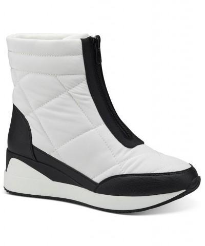 Women's Whitnee Puffer Sneakers White $29.27 Shoes