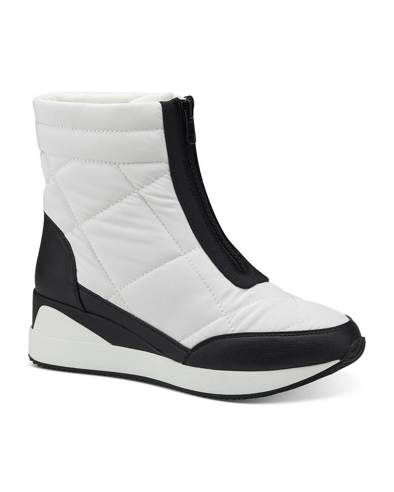 Women's Whitnee Puffer Sneakers White $29.27 Shoes