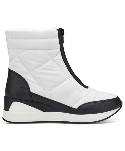 Women's Whitnee Puffer Sneakers White $29.27 Shoes