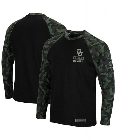 Men's Black Baylor Bears OHT Military Appreciation Camo Raglan Long Sleeve T-shirt $16.00 T-Shirts