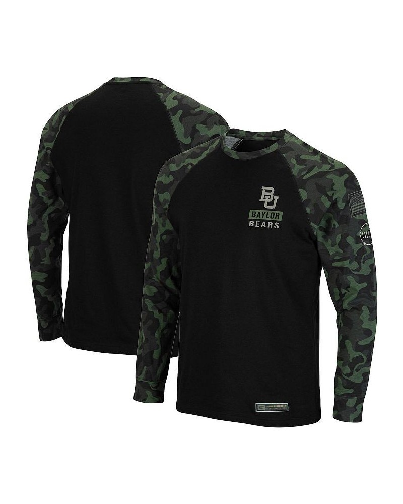 Men's Black Baylor Bears OHT Military Appreciation Camo Raglan Long Sleeve T-shirt $16.00 T-Shirts