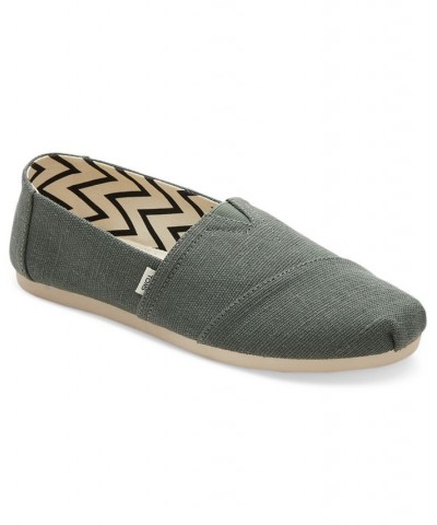 Women's Alpargata Heritage Recycled Slip-On Flats Green $29.44 Shoes