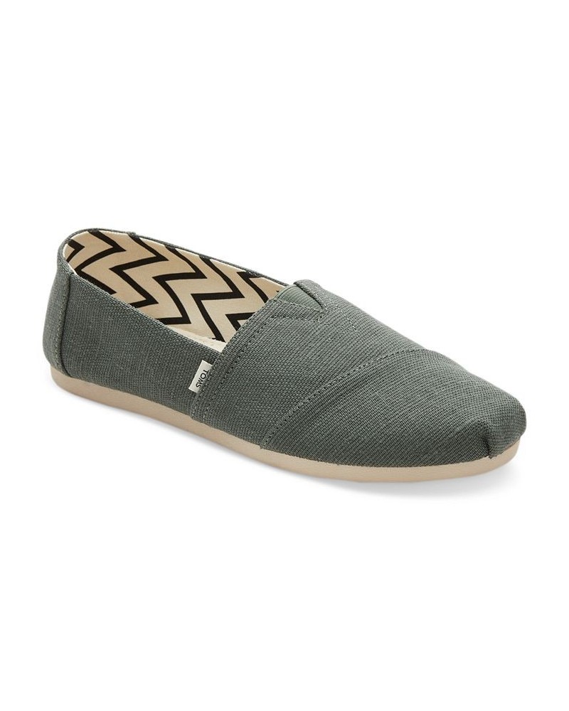 Women's Alpargata Heritage Recycled Slip-On Flats Green $29.44 Shoes