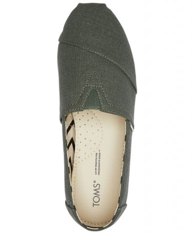 Women's Alpargata Heritage Recycled Slip-On Flats Green $29.44 Shoes