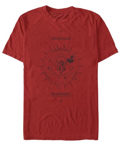 Men's Celestial Gryffindor Short Sleeve Crew T-shirt Red $20.99 T-Shirts