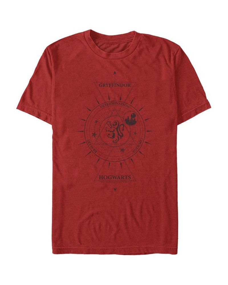 Men's Celestial Gryffindor Short Sleeve Crew T-shirt Red $20.99 T-Shirts