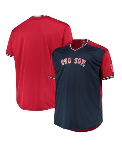 Men's Big and Tall Navy and Red Boston Red Sox Solid V-Neck T-shirt $35.00 T-Shirts