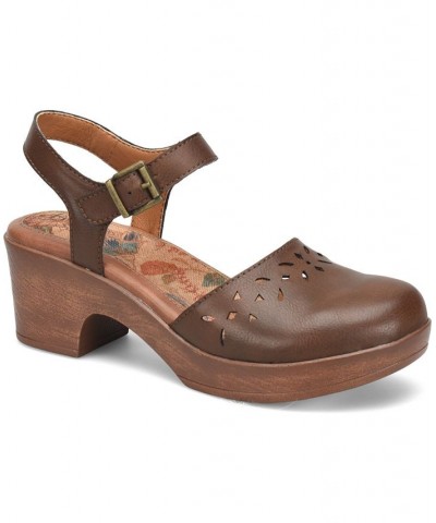 Women's Jasmine Comfort Mary Jane Sandals Brown $51.70 Shoes