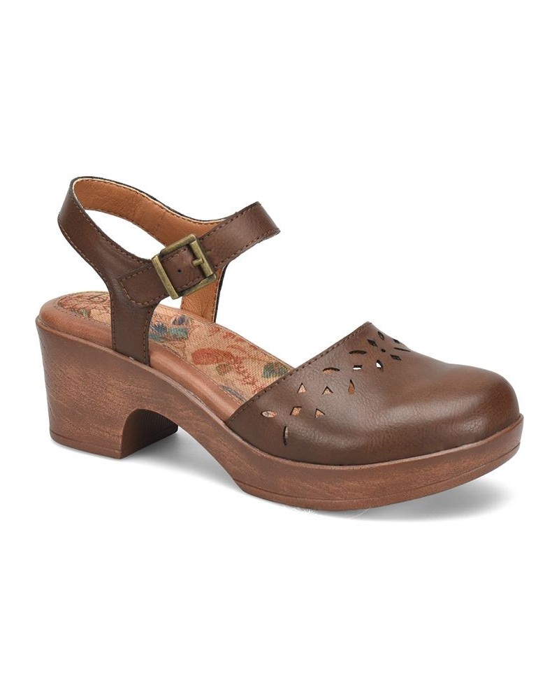 Women's Jasmine Comfort Mary Jane Sandals Brown $51.70 Shoes