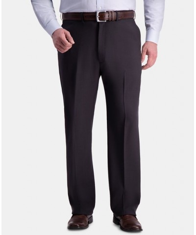 Men's Big & Tall Premium Comfort Stretch Classic-Fit Solid Flat Front Dress Pants Charcoal $31.34 Pants