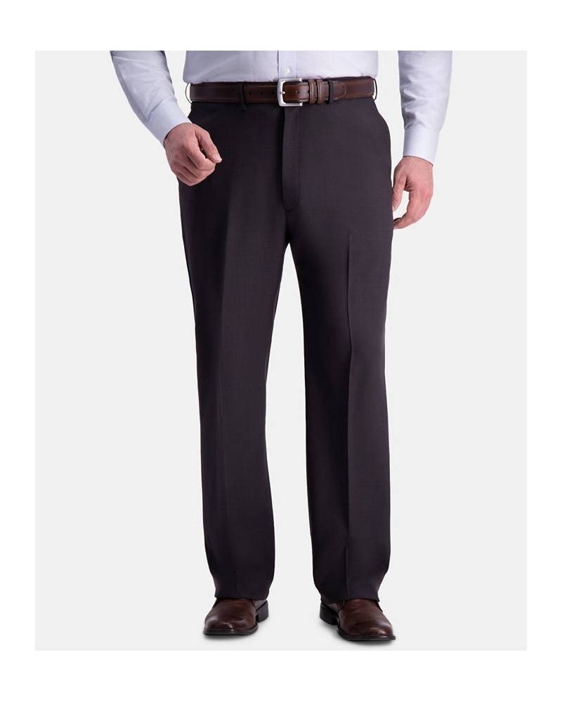 Men's Big & Tall Premium Comfort Stretch Classic-Fit Solid Flat Front Dress Pants Charcoal $31.34 Pants