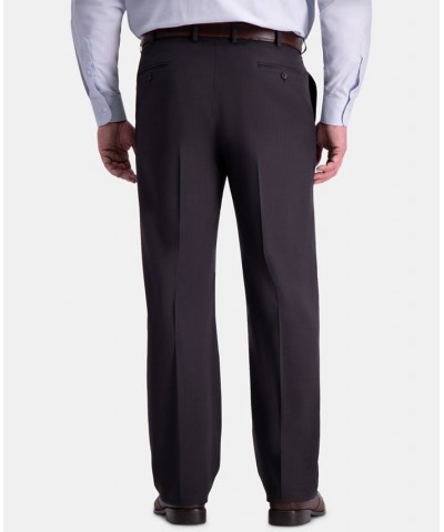 Men's Big & Tall Premium Comfort Stretch Classic-Fit Solid Flat Front Dress Pants Charcoal $31.34 Pants