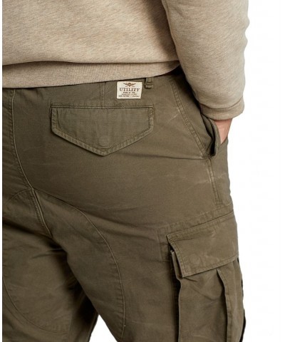 Men's Classic Tapered Fit Canvas Cargo Pants Green $75.84 Pants