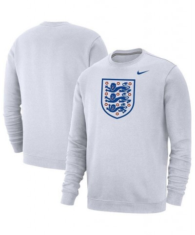 Men's White England National Team Fleece Pullover Sweatshirt $32.25 Sweatshirt