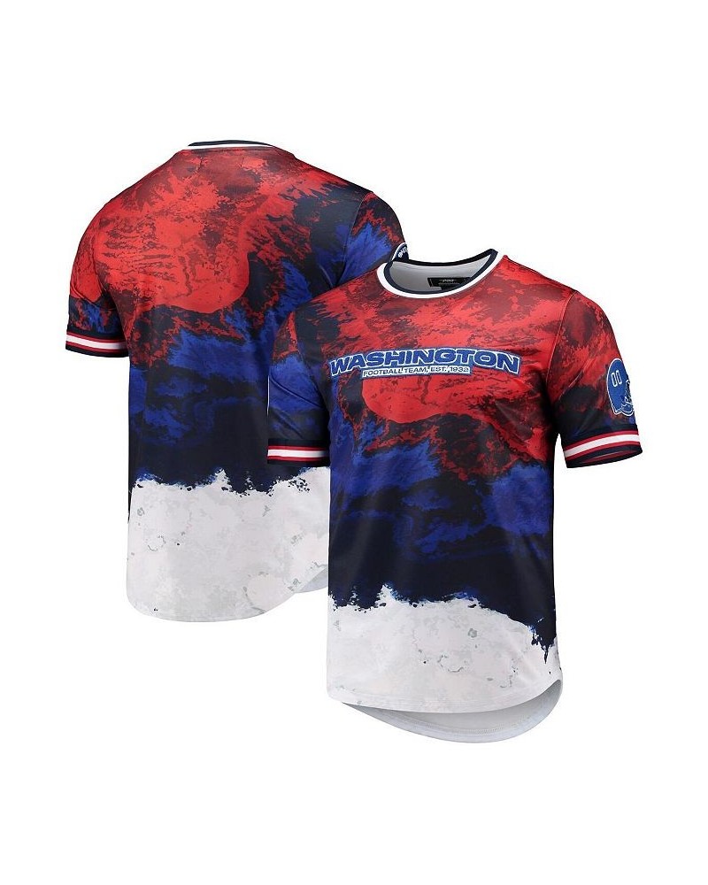 Men's Navy, Red Washington Football Team Americana Dip-Dye T-shirt $35.10 T-Shirts