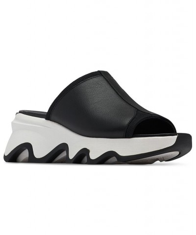 Women's Kinetic Impact Slip-On Wedge Slide Sandals Black $43.40 Shoes