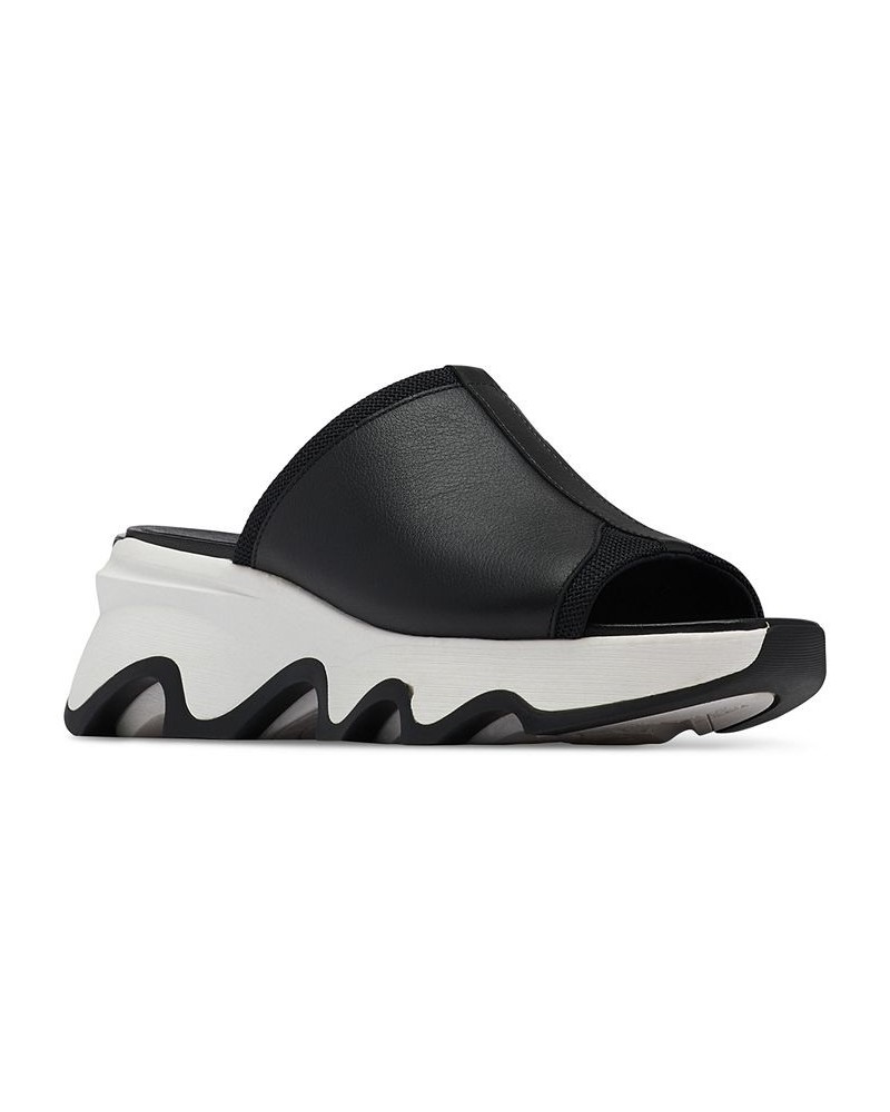 Women's Kinetic Impact Slip-On Wedge Slide Sandals Black $43.40 Shoes