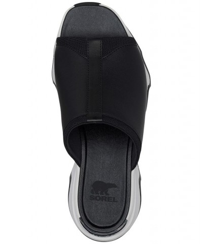 Women's Kinetic Impact Slip-On Wedge Slide Sandals Black $43.40 Shoes