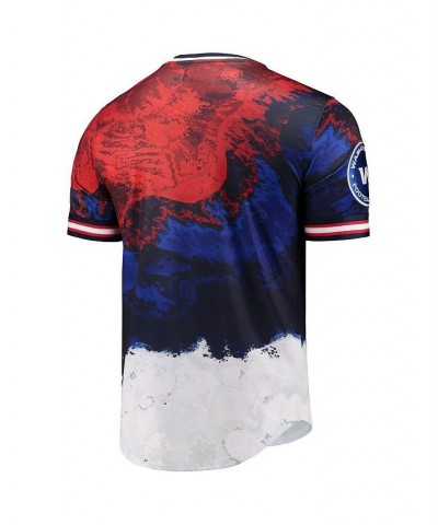 Men's Navy, Red Washington Football Team Americana Dip-Dye T-shirt $35.10 T-Shirts