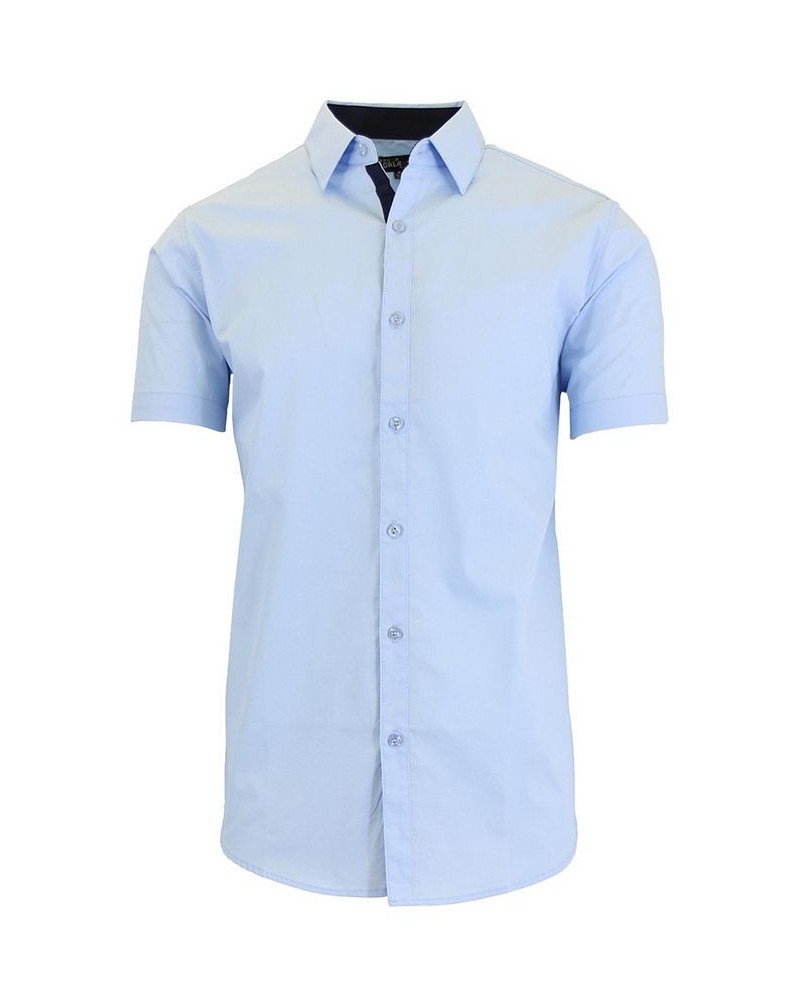 Men's Slim-Fit Short Sleeve Solid Dress Shirts PD06 $17.85 Shirts