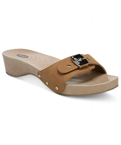 Women's Classic Slide Sandals Tan/Beige $33.00 Shoes