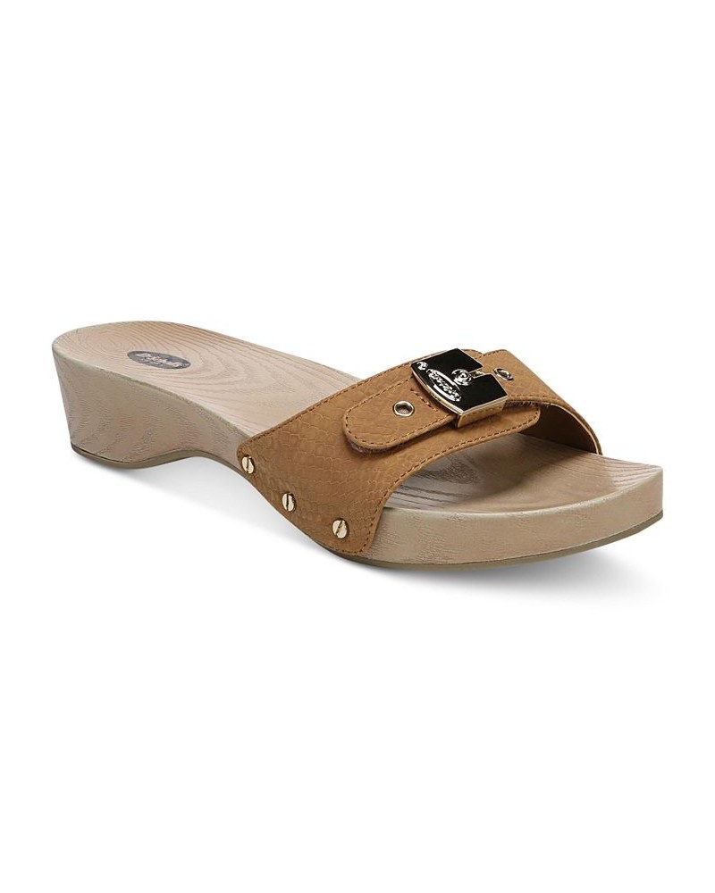 Women's Classic Slide Sandals Tan/Beige $33.00 Shoes