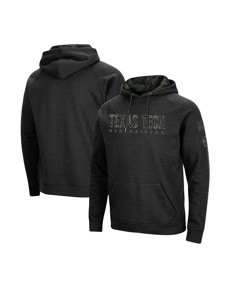 Men's Black Texas Tech Red Raiders OHT Military-Inspired Appreciation Camo Pullover Hoodie $25.52 Sweatshirt