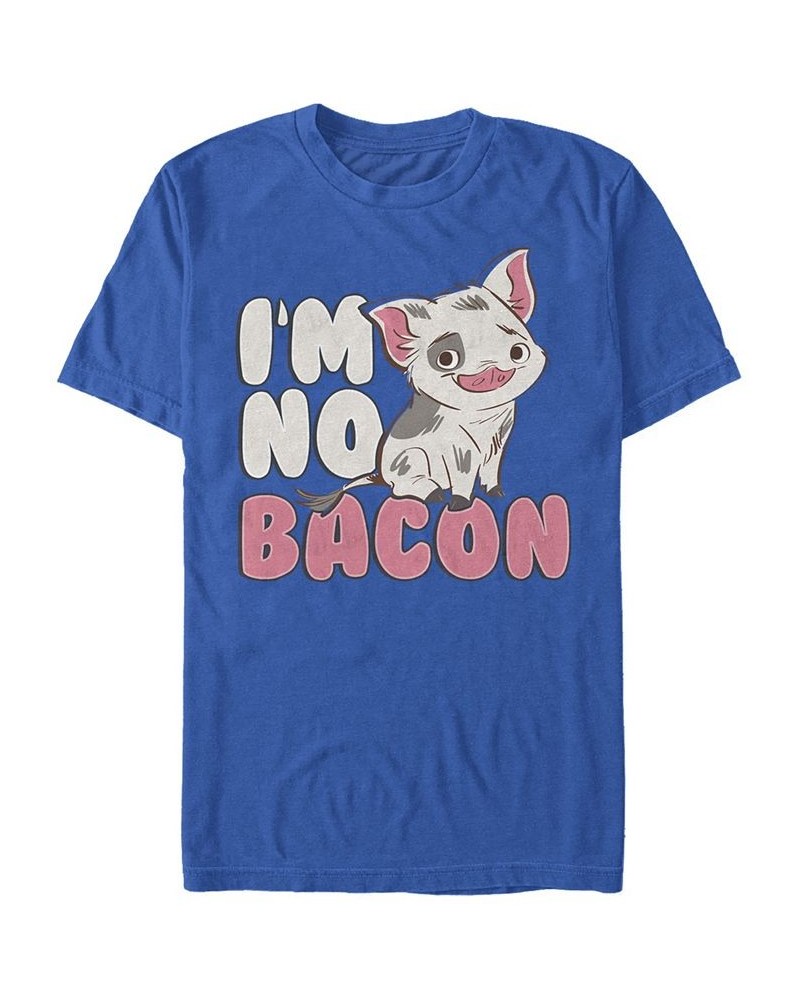 Disney Men's Moana Pua Cute I'm No Bacon, Short Sleeve T-Shirt Blue $19.94 T-Shirts