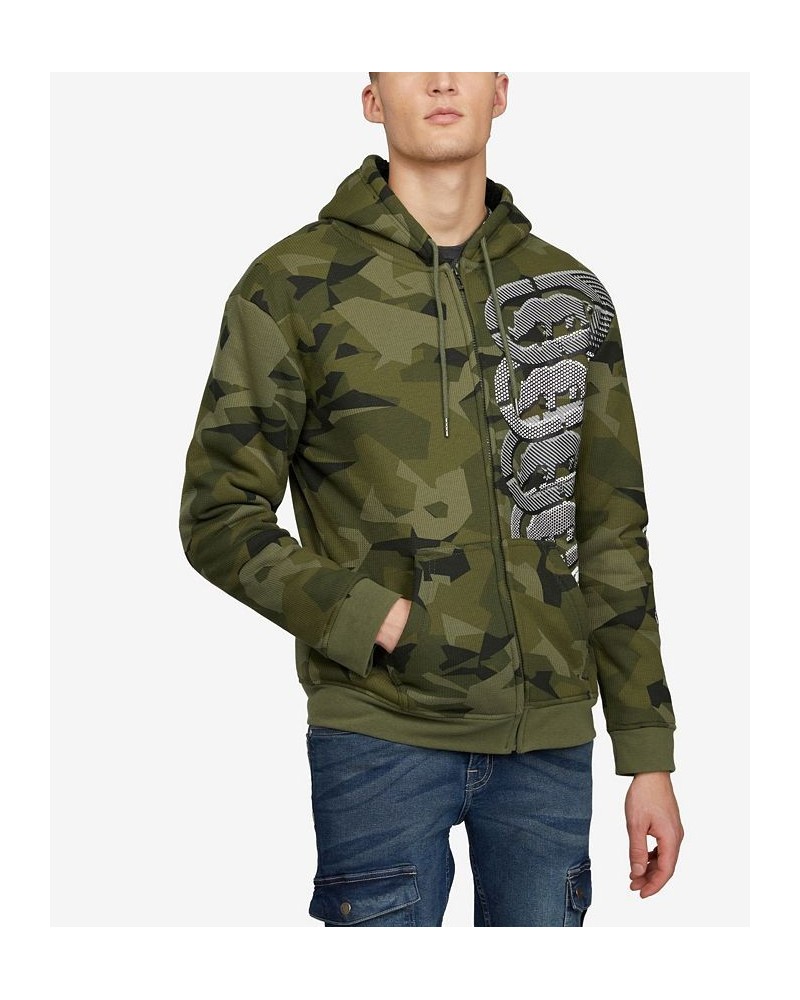 Men's Big and Tall Techno Stack Sherpa Hoodie Green $44.10 Sweatshirt