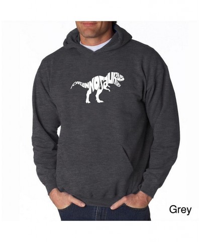 Men's Word Art Hooded Sweatshirt - Tyrannosaurus Rex Black $27.60 Sweatshirt