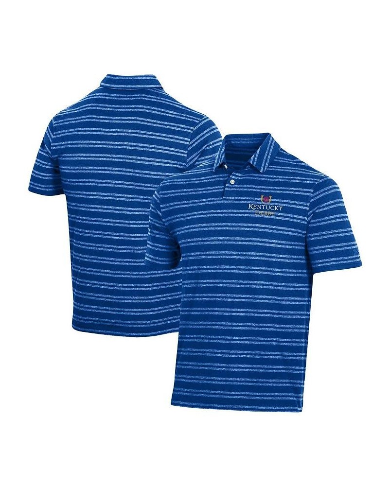 Men's Royal Kentucky Derby Icon Logo Charged Cotton Stripe Polo Shirt $36.39 Polo Shirts