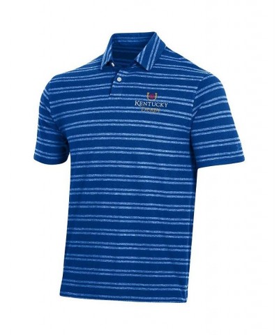 Men's Royal Kentucky Derby Icon Logo Charged Cotton Stripe Polo Shirt $36.39 Polo Shirts